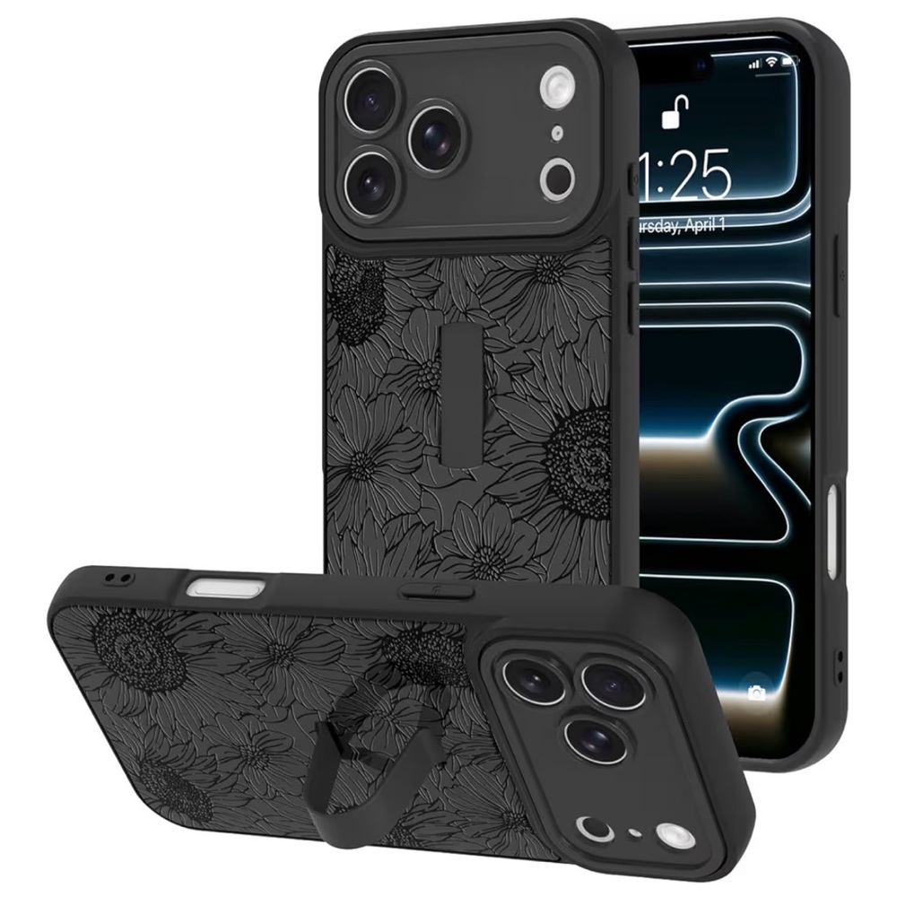 iPhone 17 Pro Floral Black Phone Case